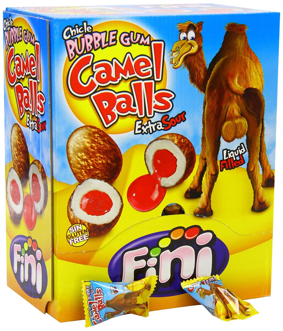 Жевательная резинка fini Camel balls Bubble Gum 5г