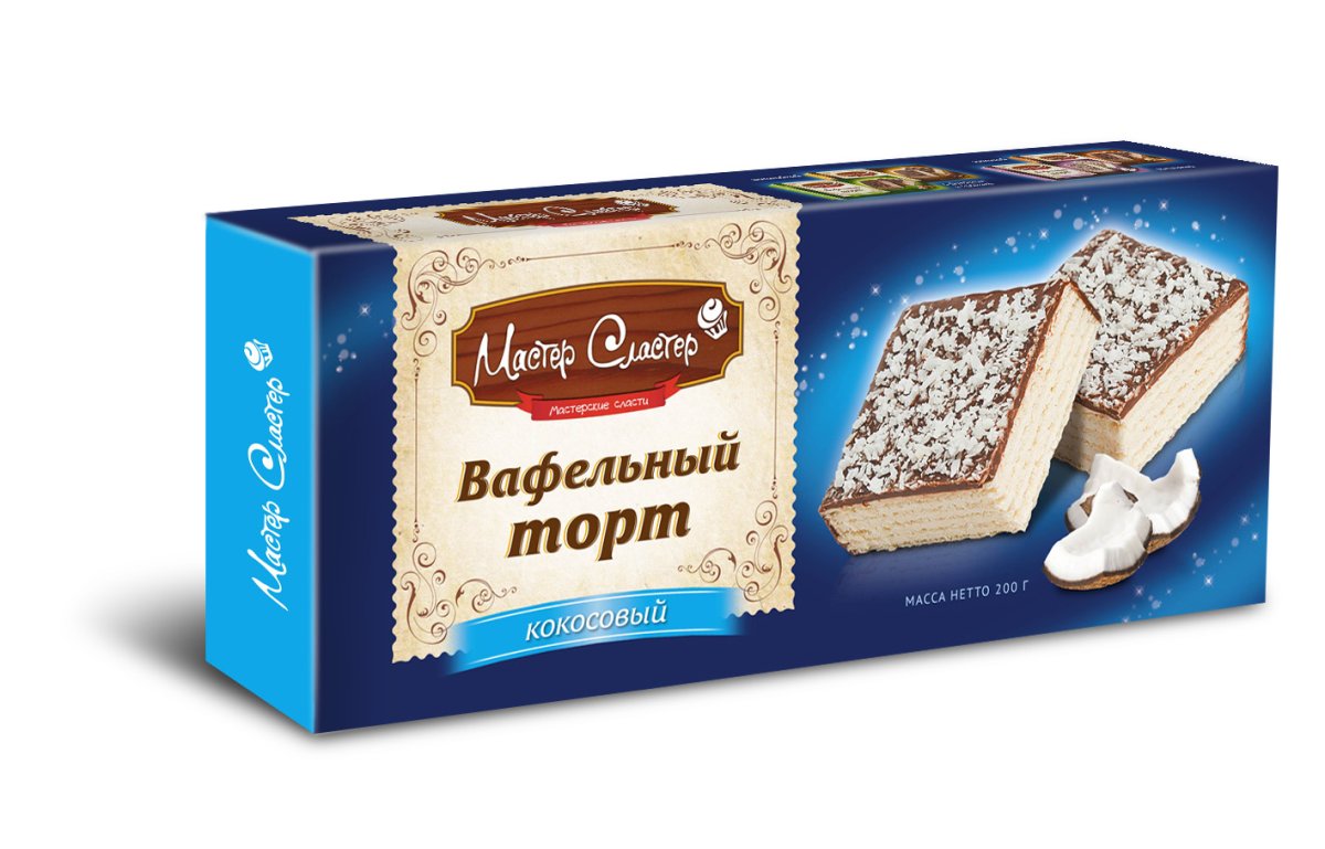 Вафельный торт в упаковке