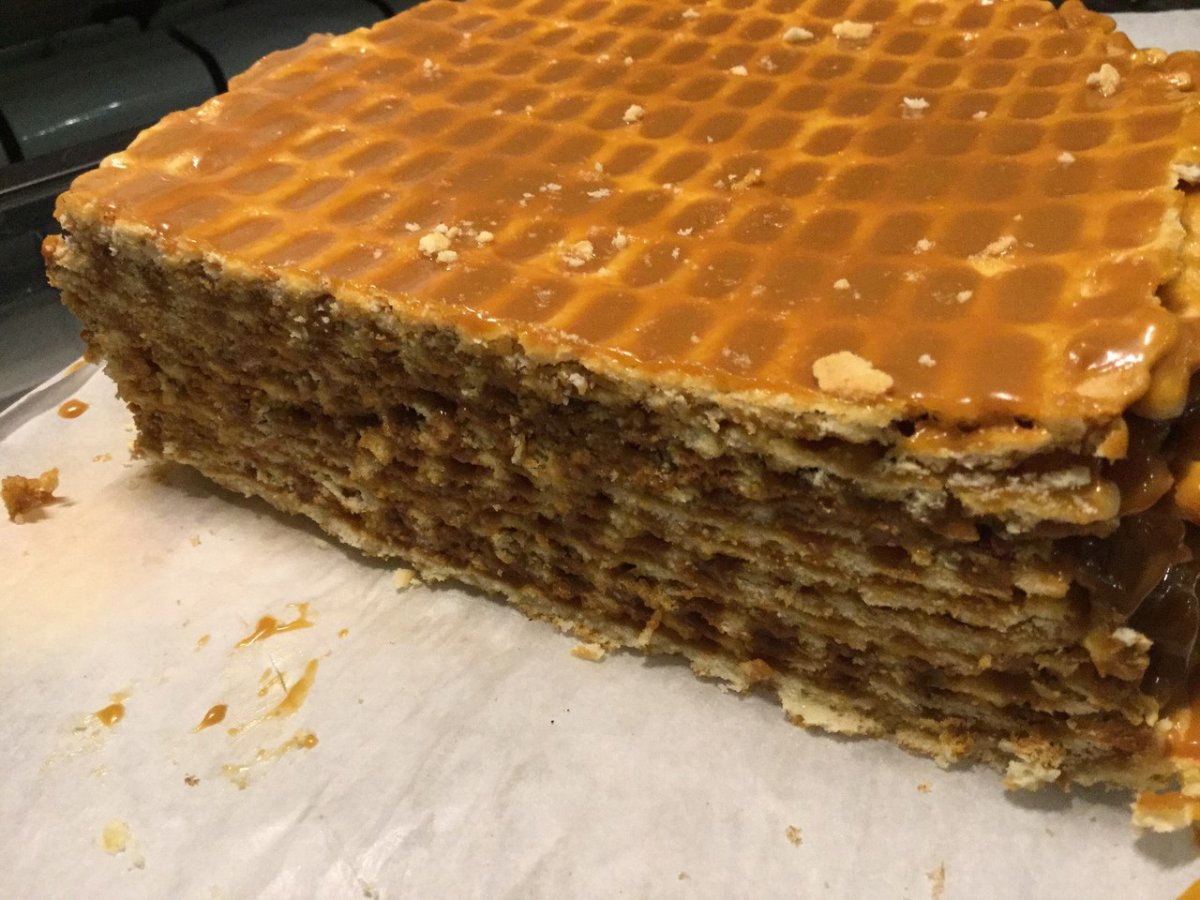Вафельный торт кусок маршмеллоу