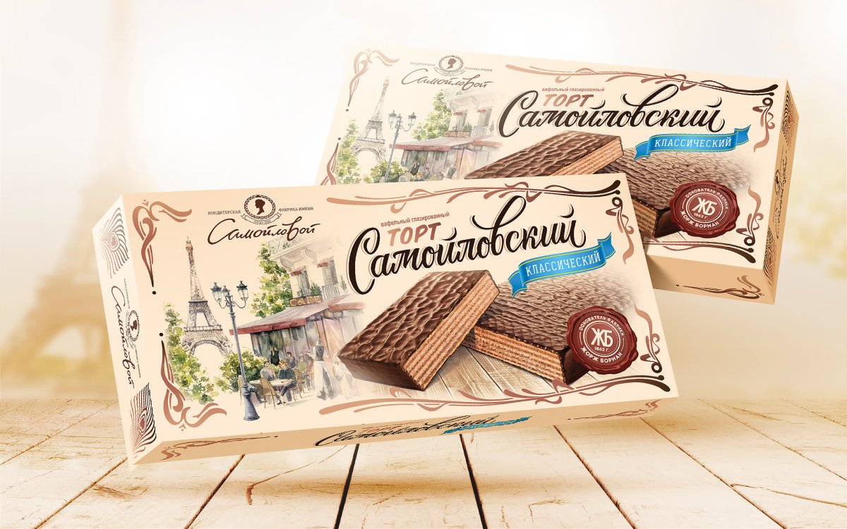 Вафельный торт в упаковке