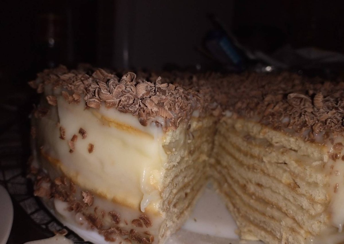 Сказочно вкусный торт с творожным заварным кремом