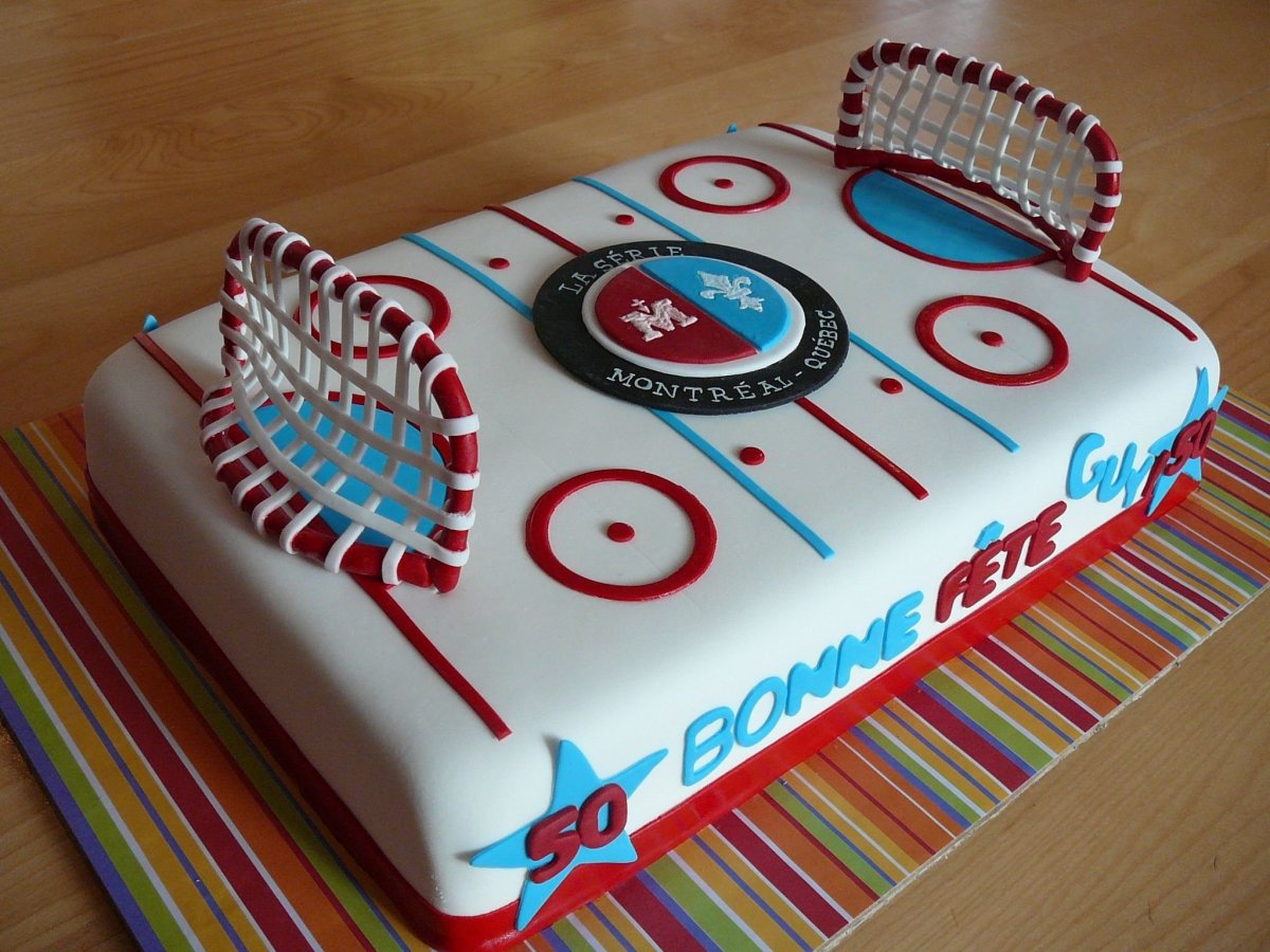 Хоккейный торт для мальчика