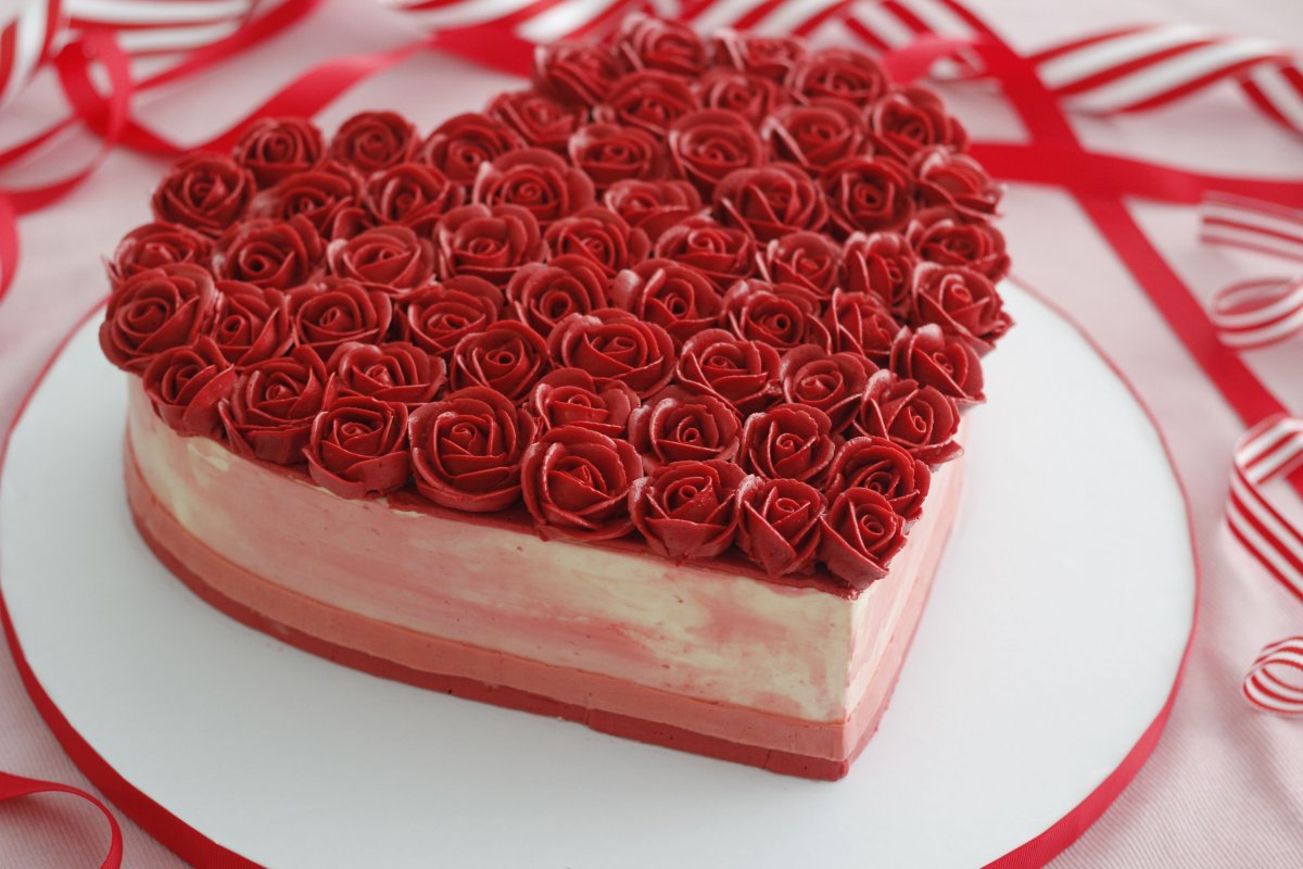 Красивый торт сердце