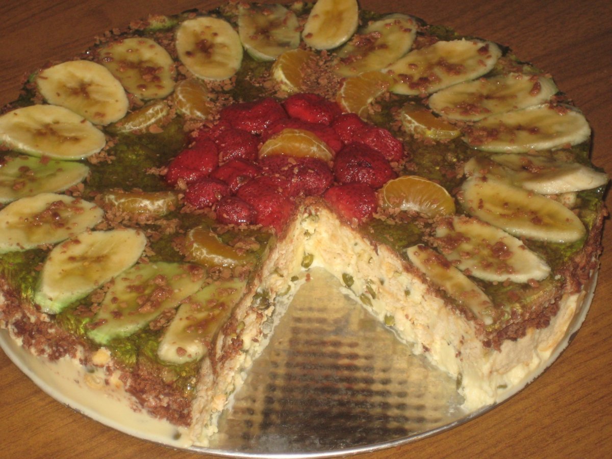 Торт с бананом и сгущенкой
