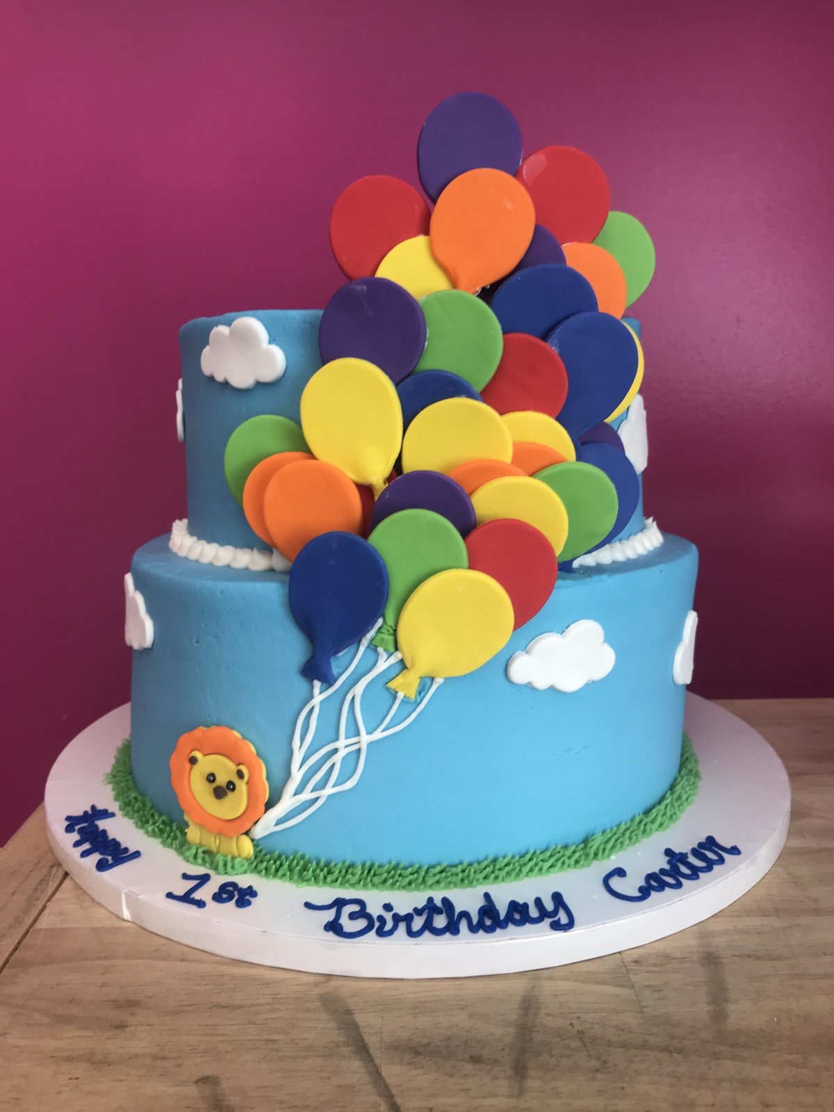 Детский торт с воздушными шариками