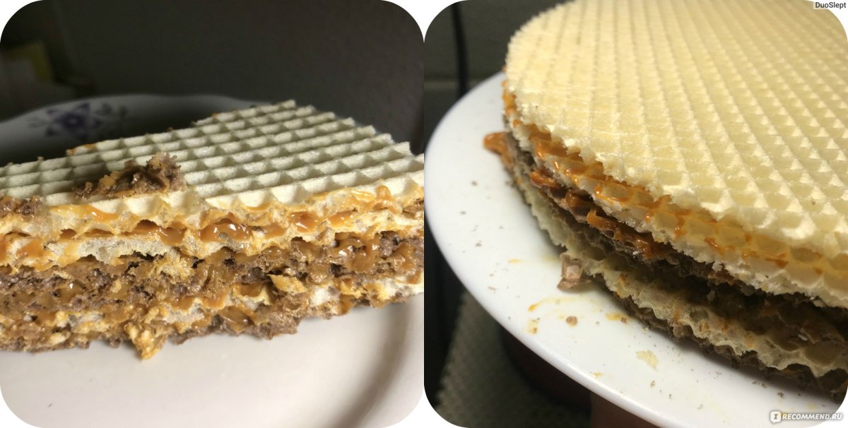 Вафельный тортик со сгущенкой