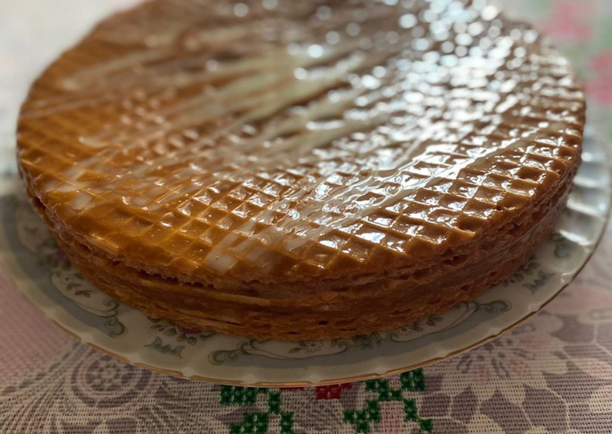 Торт из вафельных коржей со сгущенкой