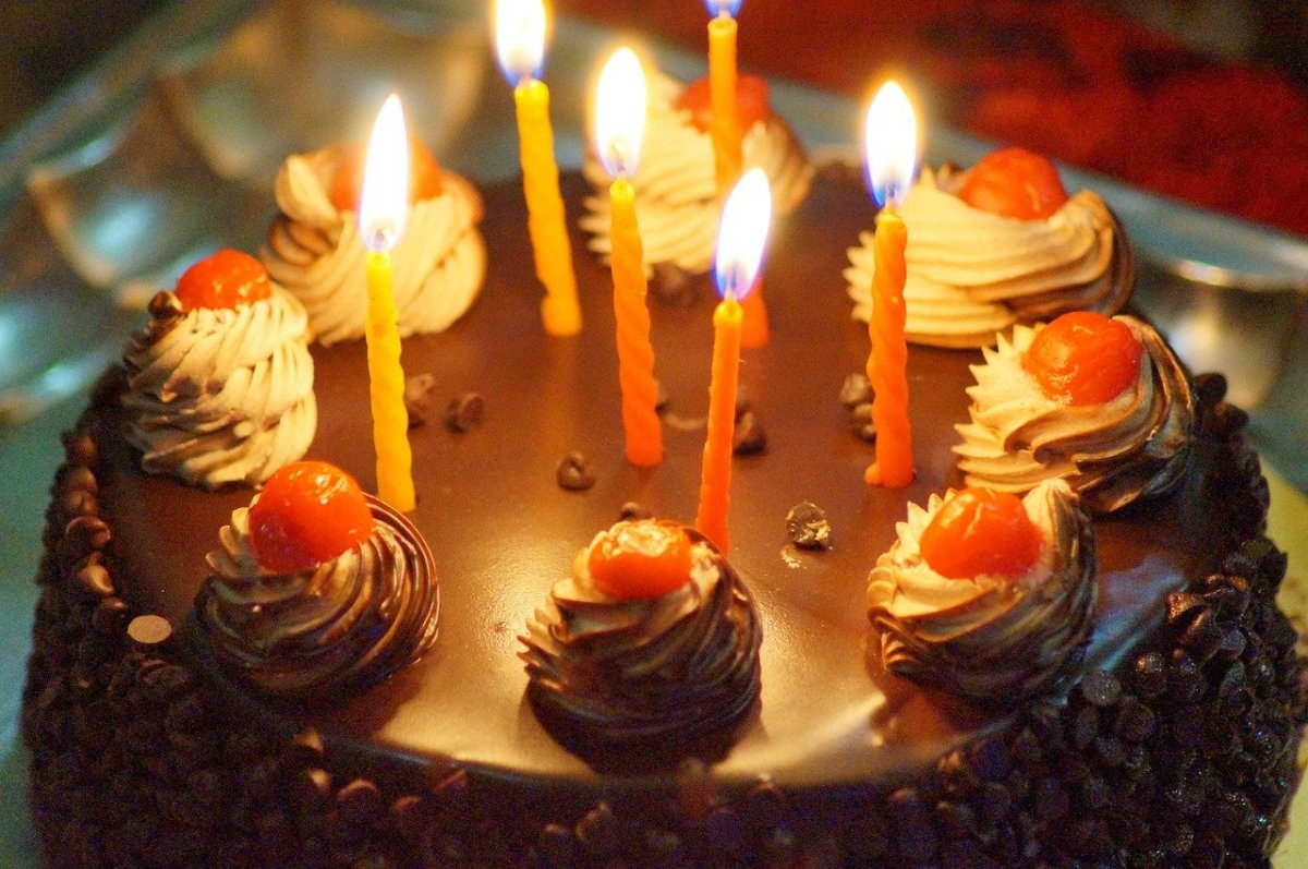 Торт с надписью Happy Birthday