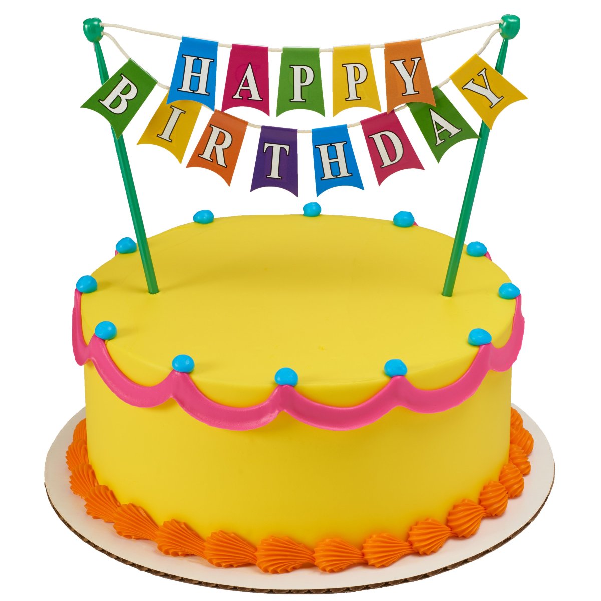 Торт на день рождения с надписью Happy Birthday