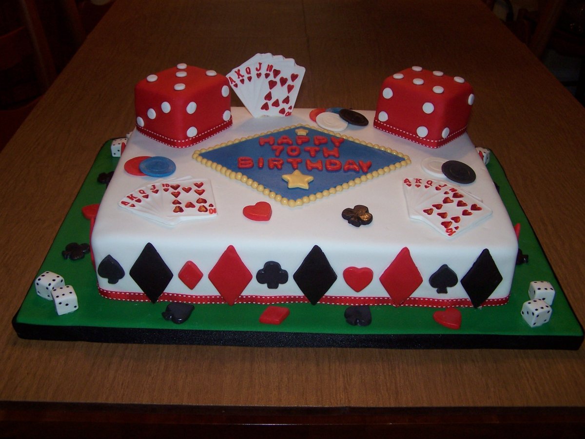 Торт покерный стол