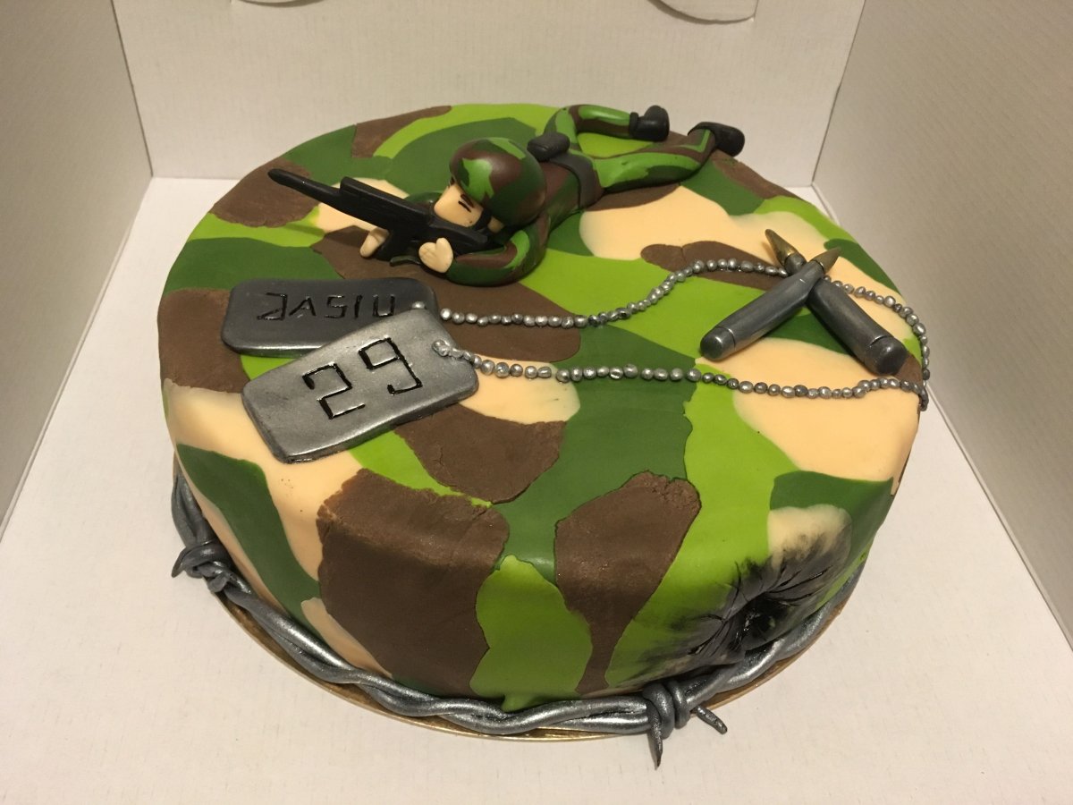 Военная атрибутика на торт
