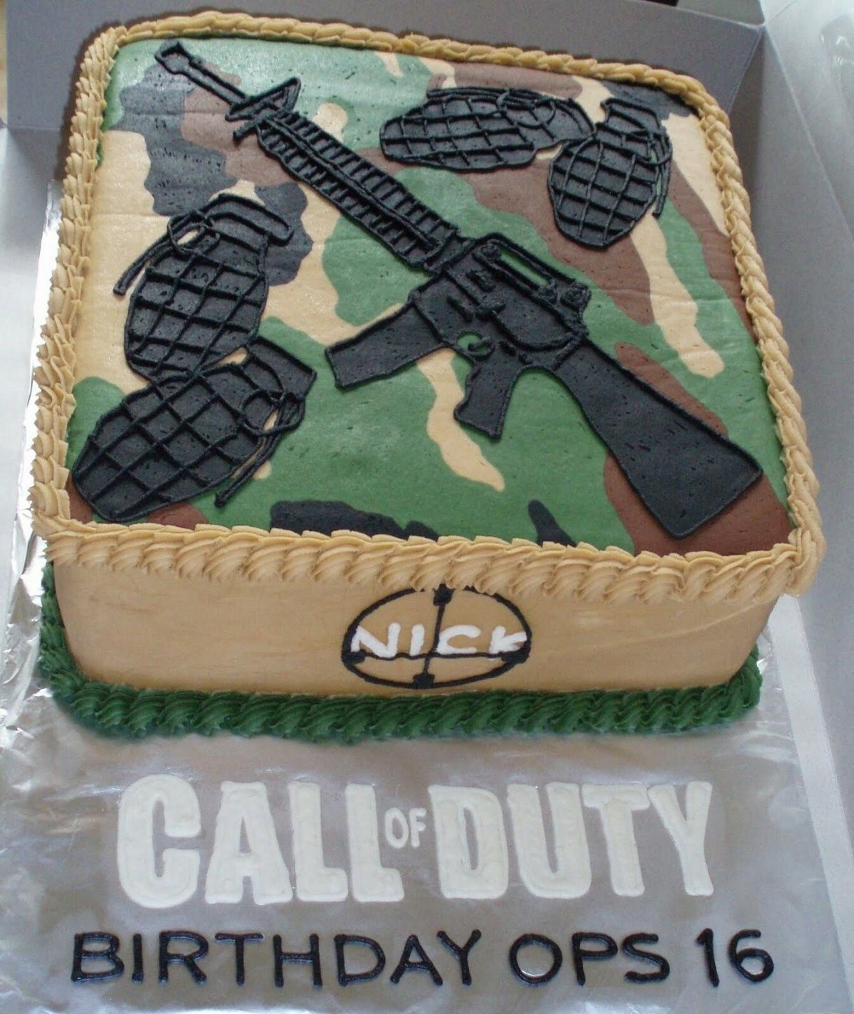 Торт в стиле Call of Duty