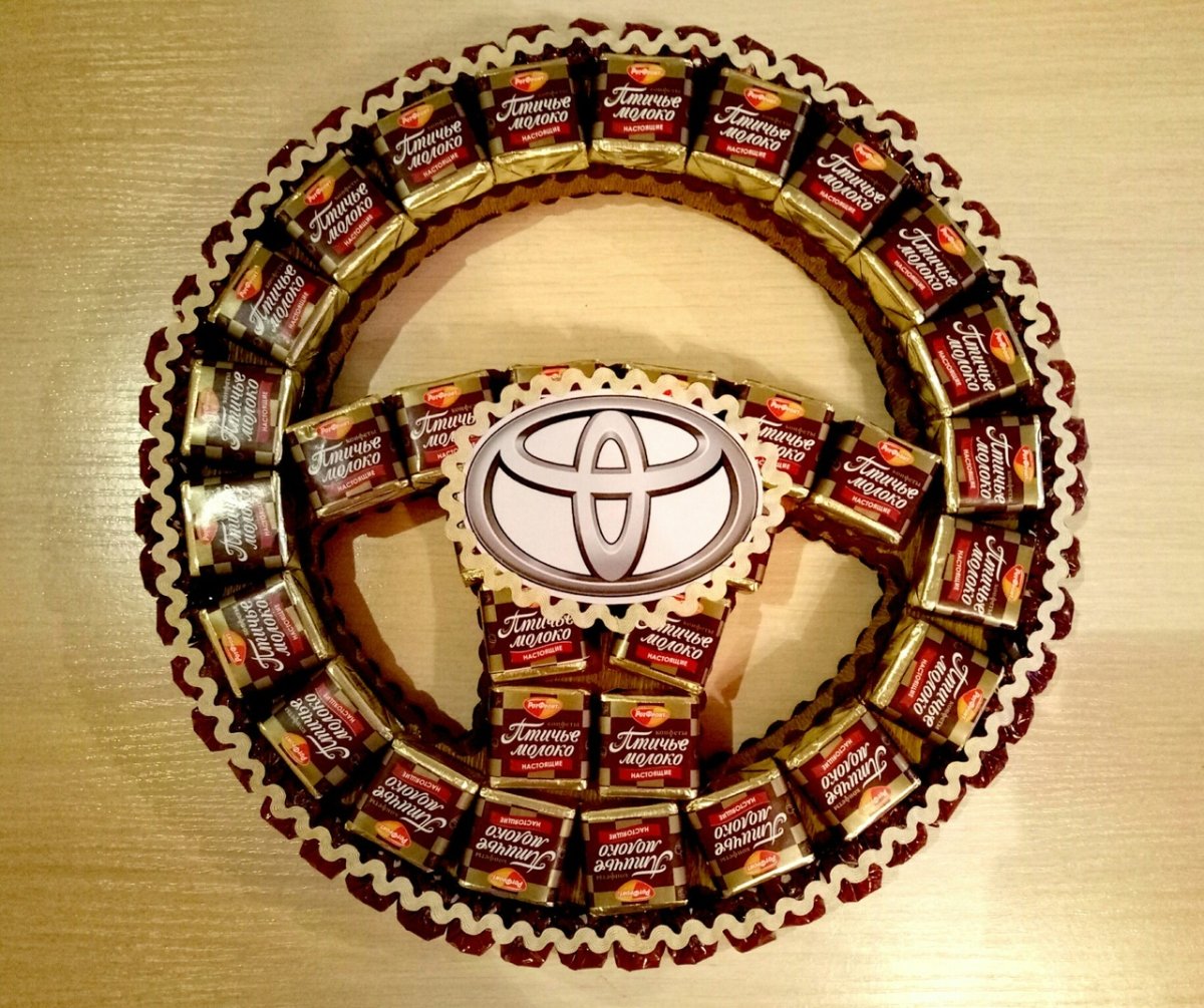 Руль из конфет своими руками