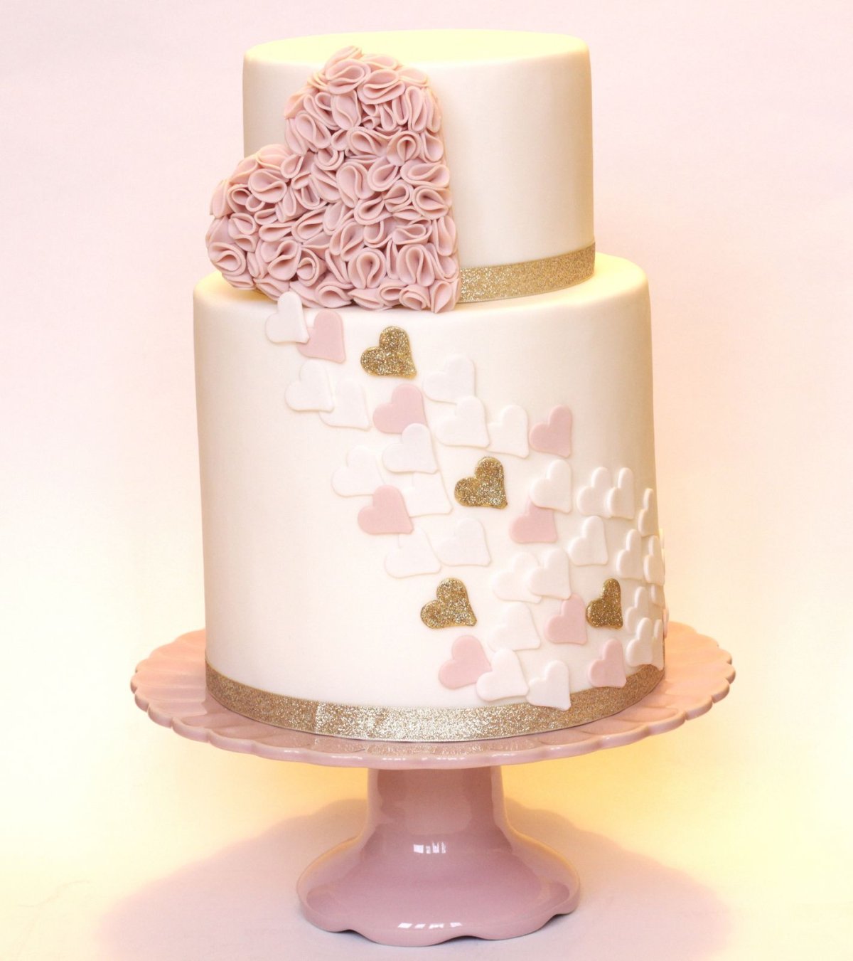 Cake with glitter Pink