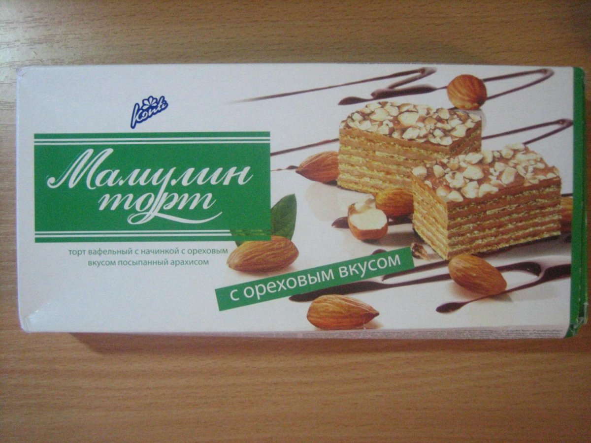 Азбука шоколада торт вафельный Вкуснель с кешью