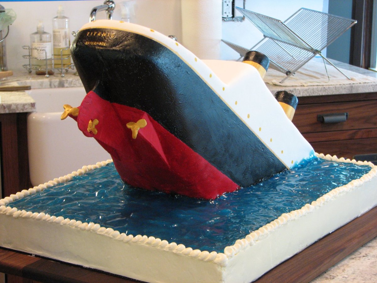 Торт с морской тематикой детский кремовый