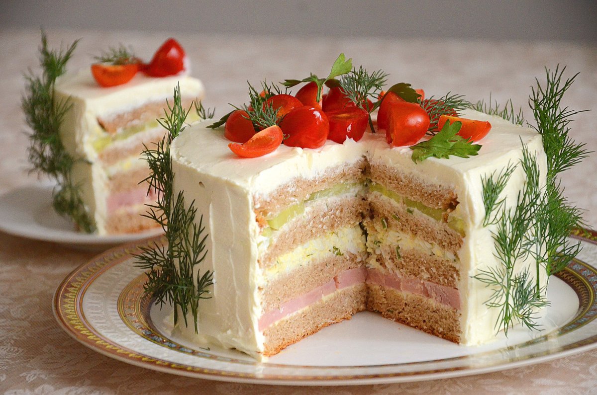 Шведский закусочный торт smörgåstårta