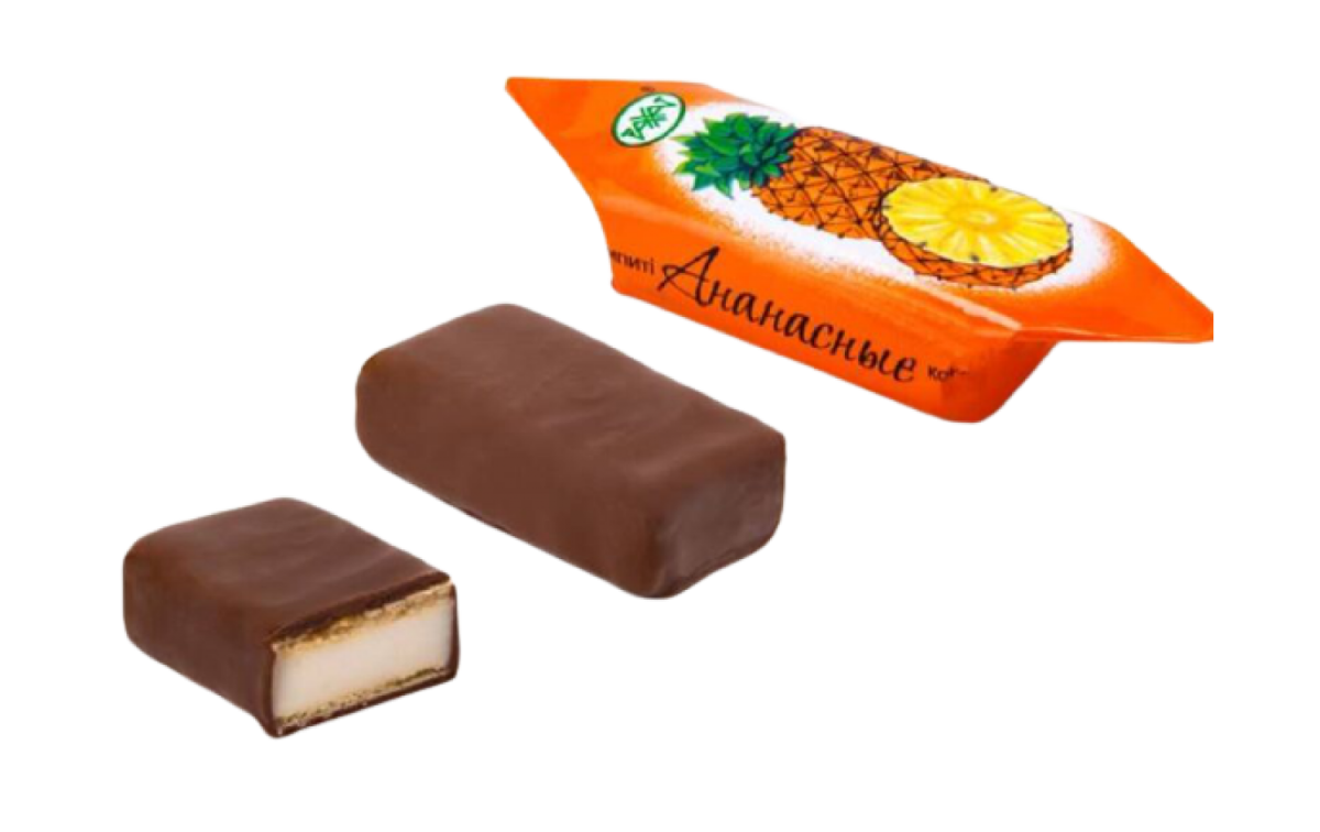 Конфеты Ананасные красный октябрь