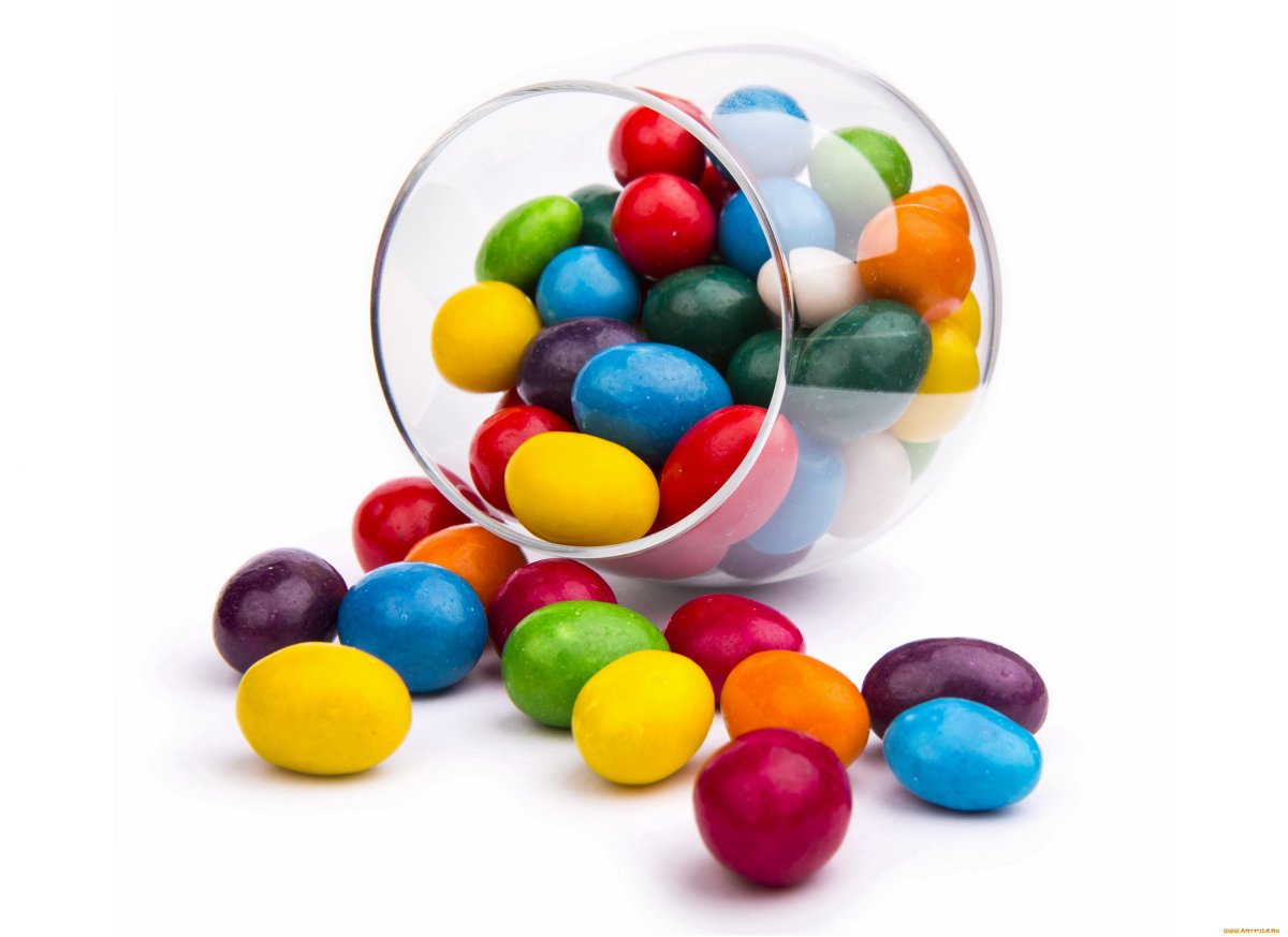 Цветные конфеты драже