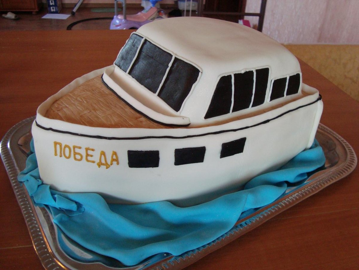 Торт яхта кремовый