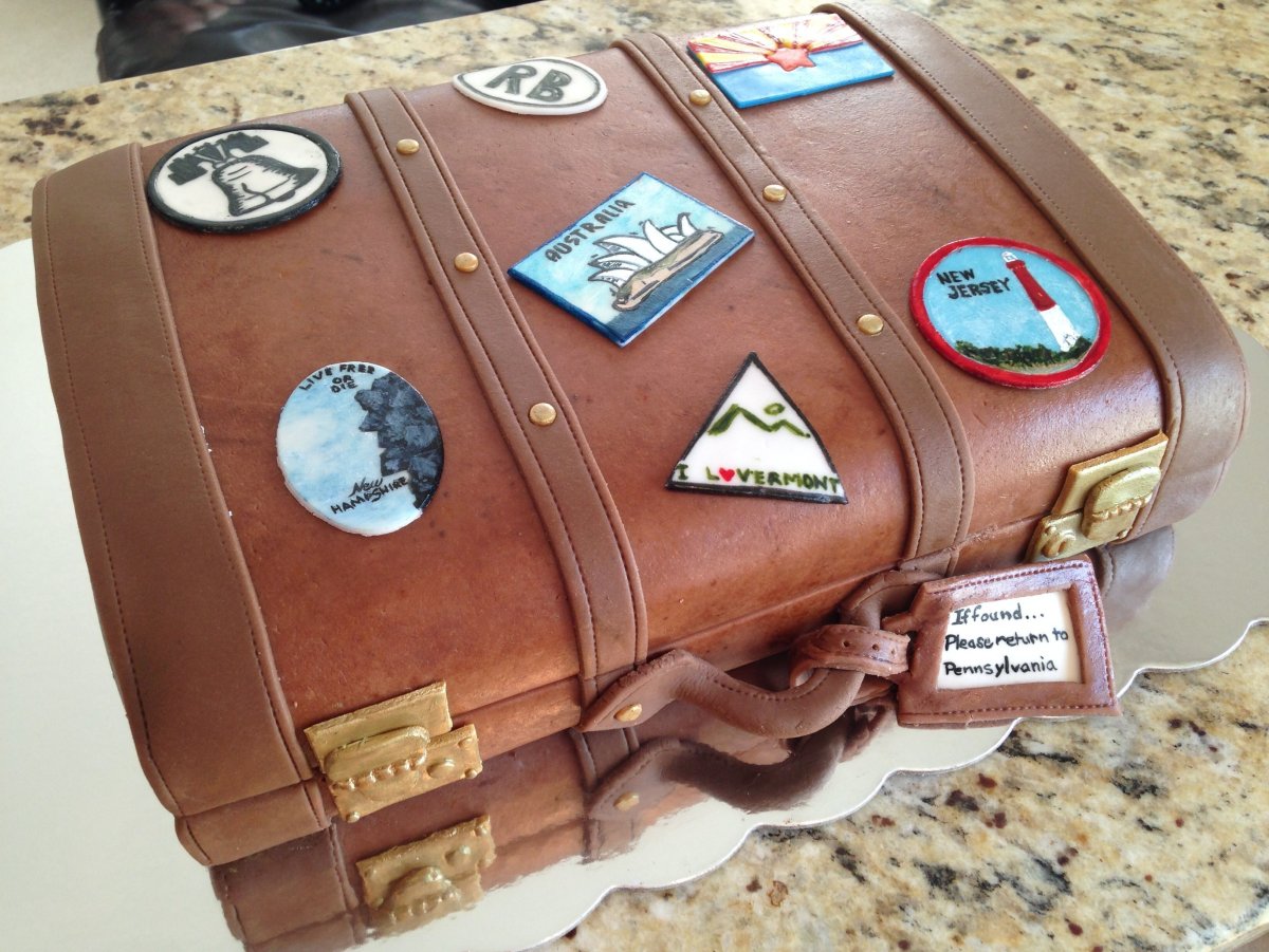 Торт в виде чемодана