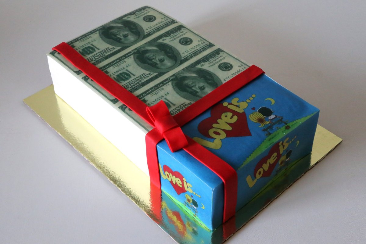 Торт пачка долларов