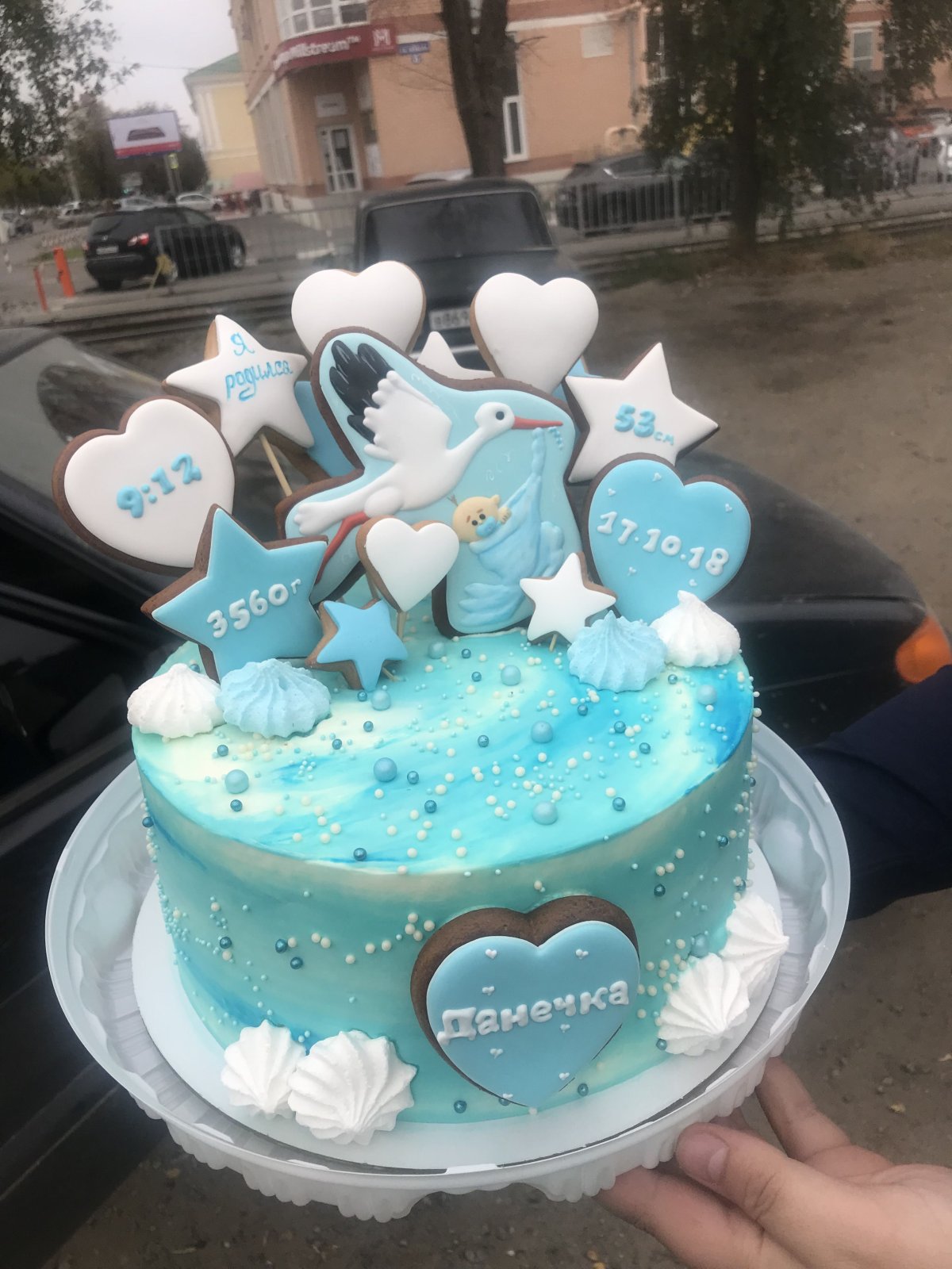 Торт для новорожденной девочки