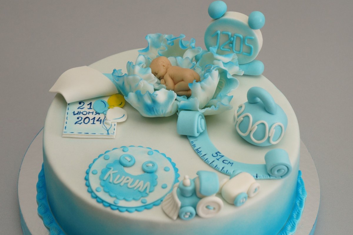 Торт с датами рождения детей