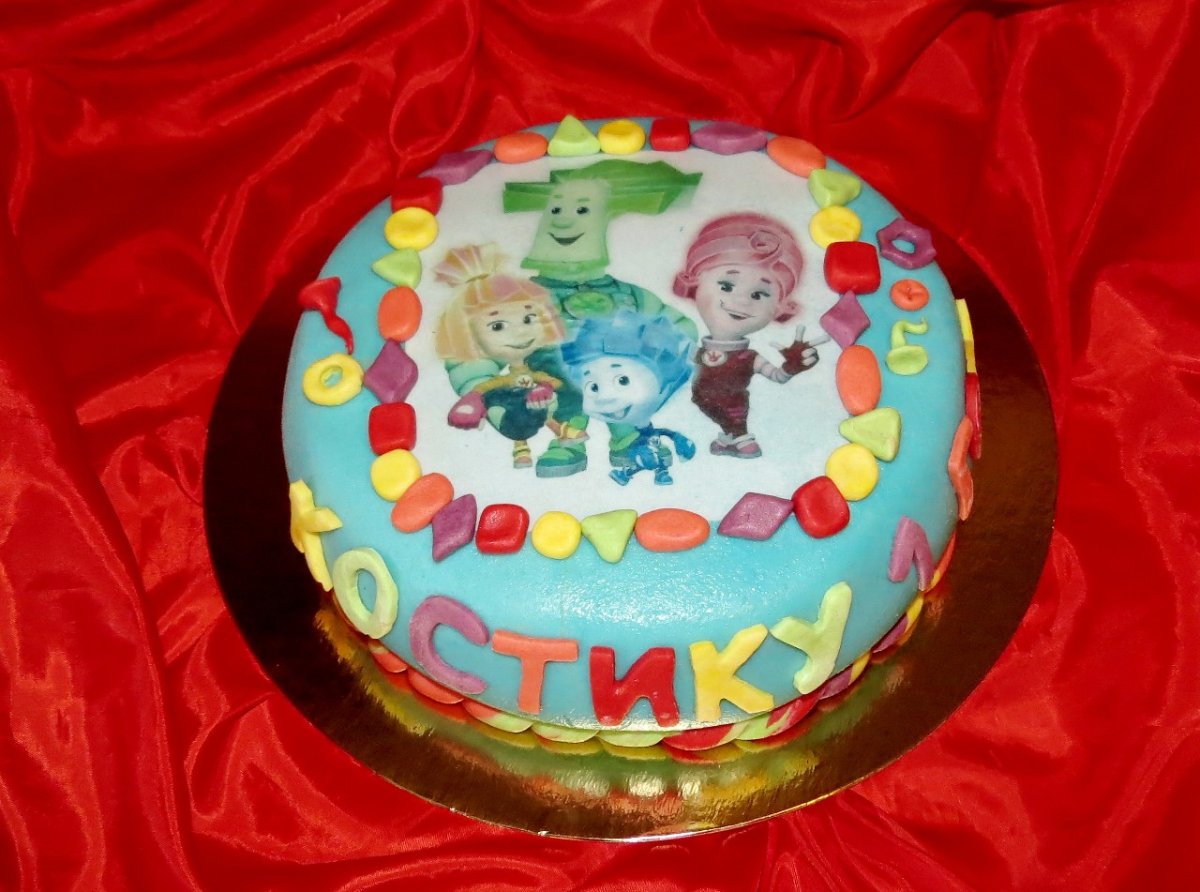 Торт с Фиксиками для мальчика без мастики