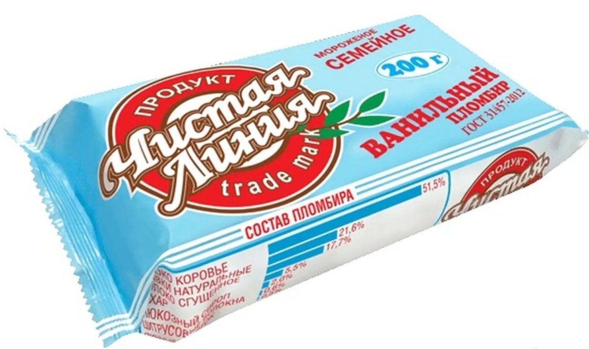 Чистая линия мороженое логотип