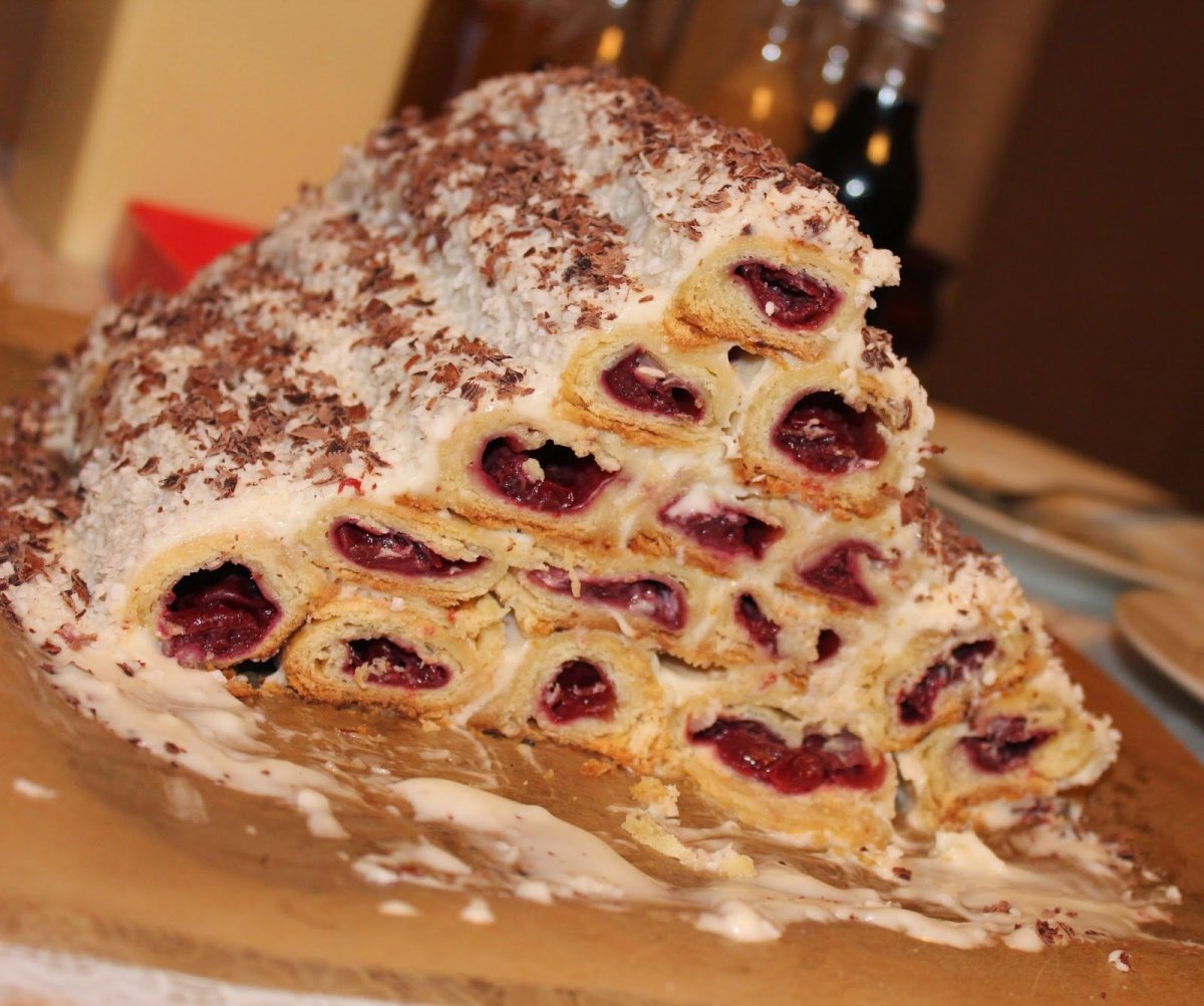 Блинный торт с кремом чиз
