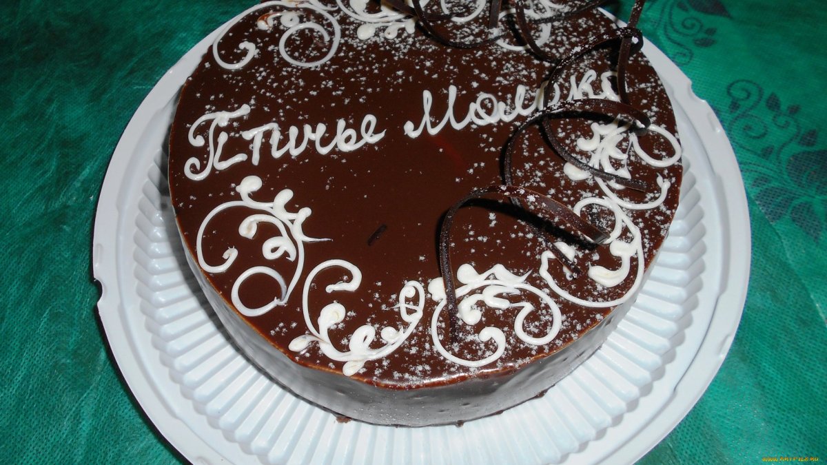 Украшение торта Птичье молоко