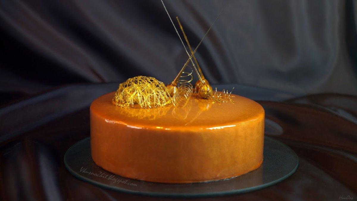 Декор торта карамелью