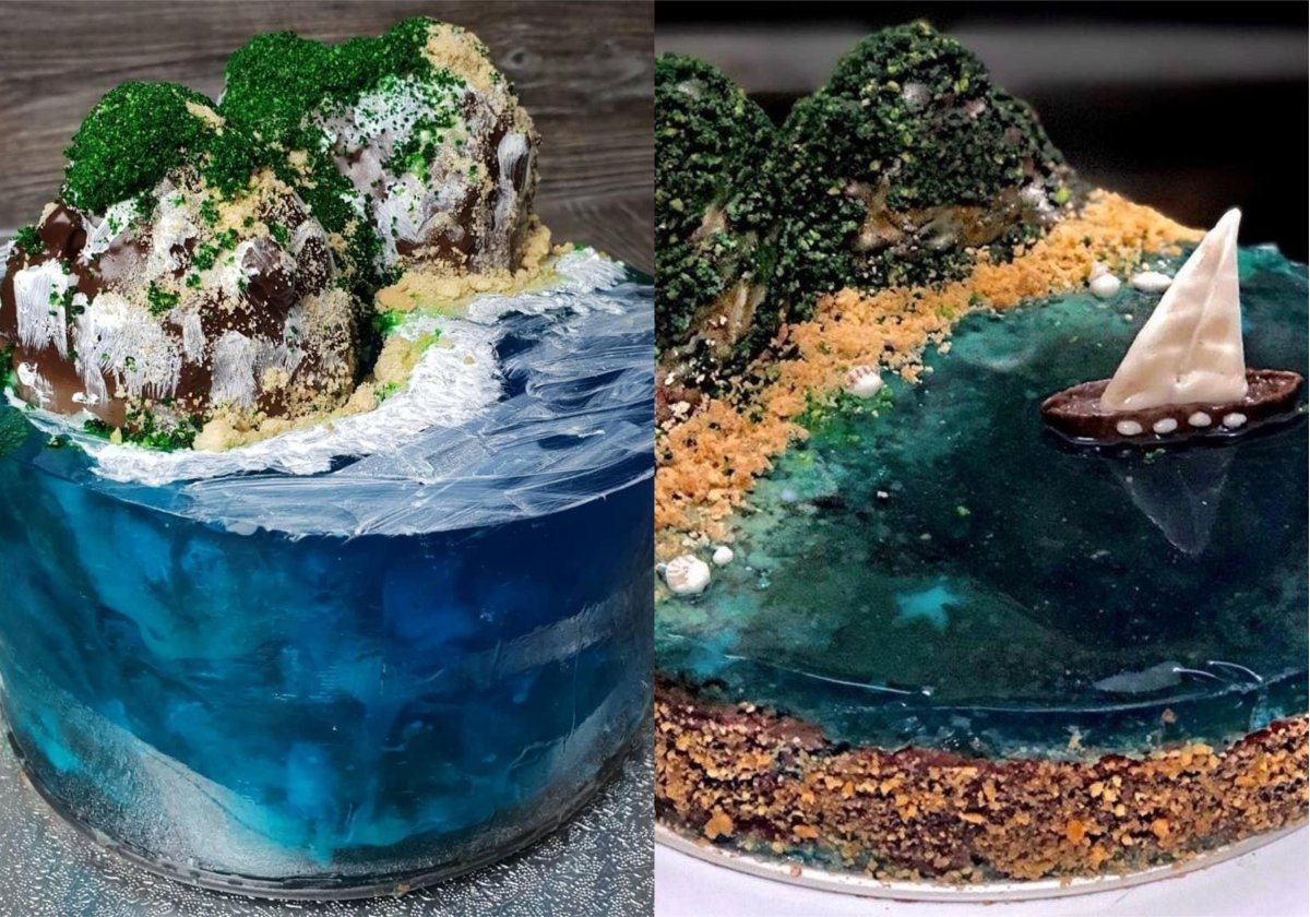 ЖЕЛЕЙНЫЙ торт море океан