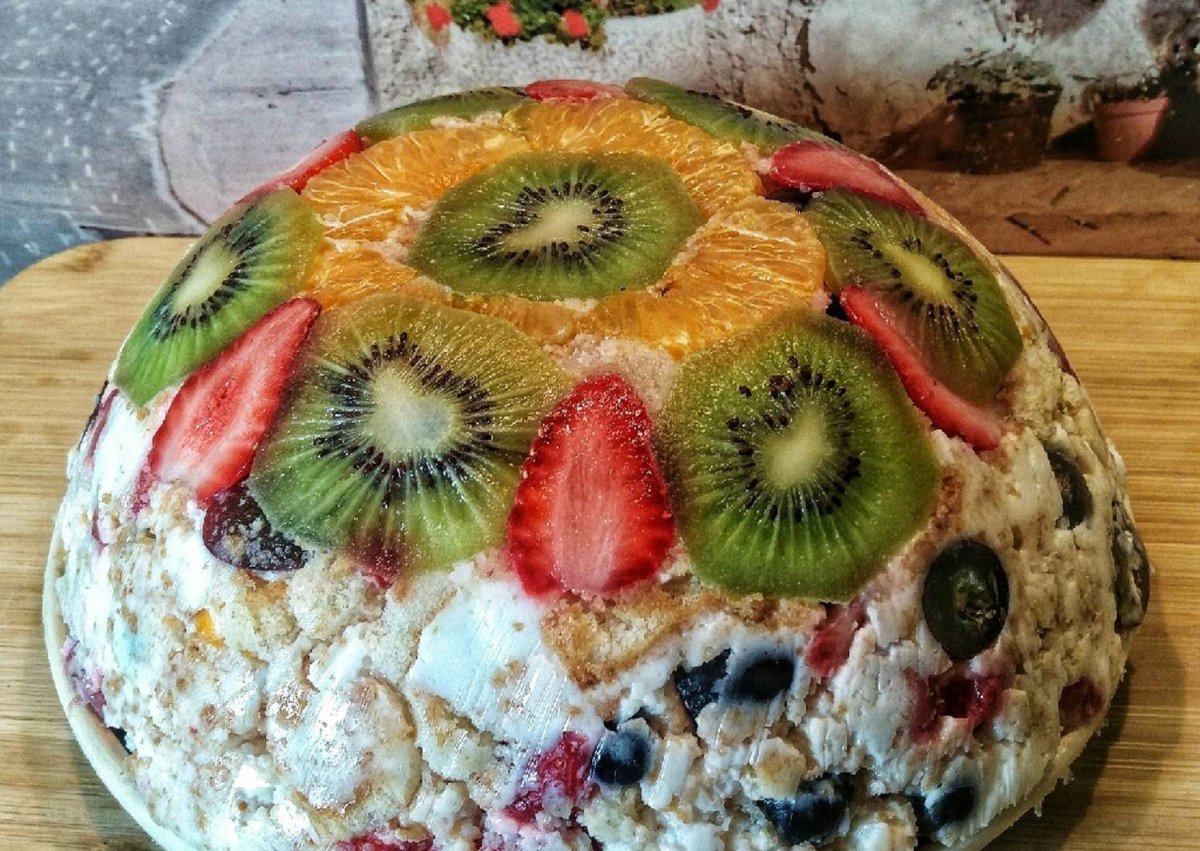 ЖЕЛЕЙНЫЙ торт с киви без выпечки