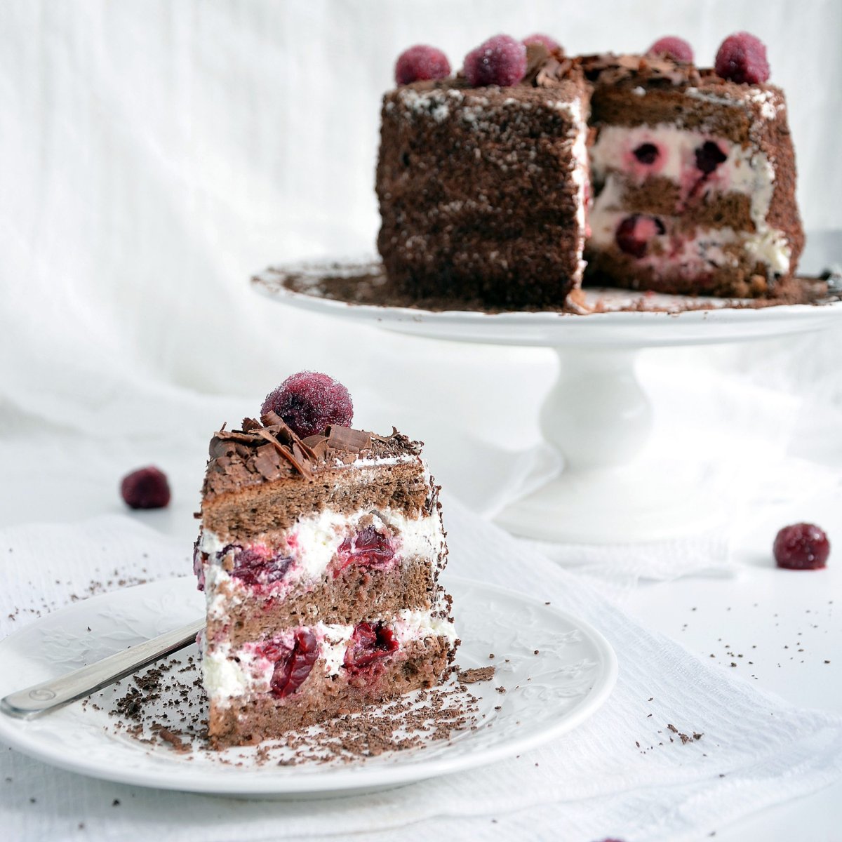 Шварцвальдский вишневый торт Schwarzwälder Kirschtorte