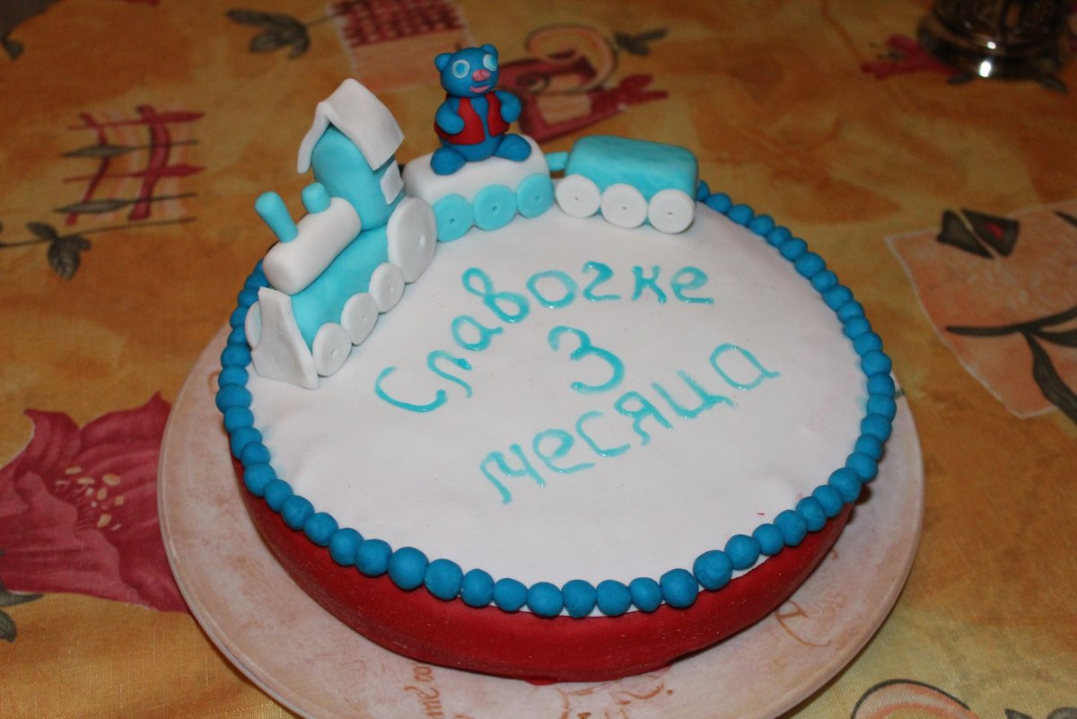 Несложный торт на 1 годик