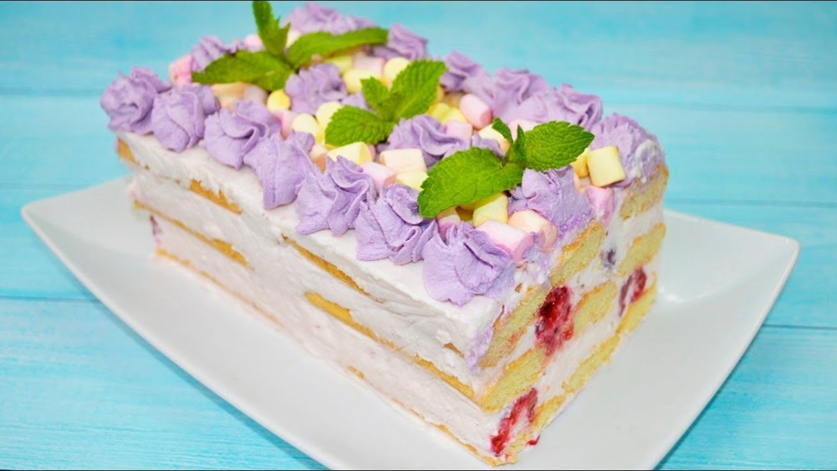 Малиновый крем чиз