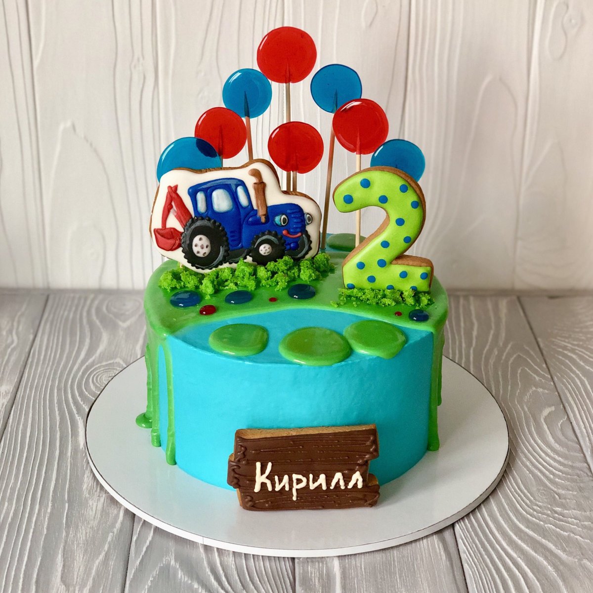 Торт цифра 2 для мальчика с Щенячий патруль