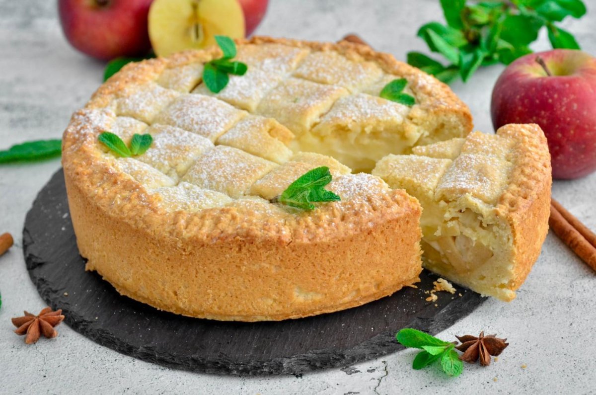 Баварский пирог с яблоками