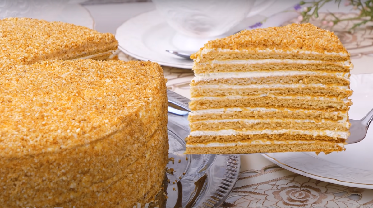 Медовик Рыжик коржи