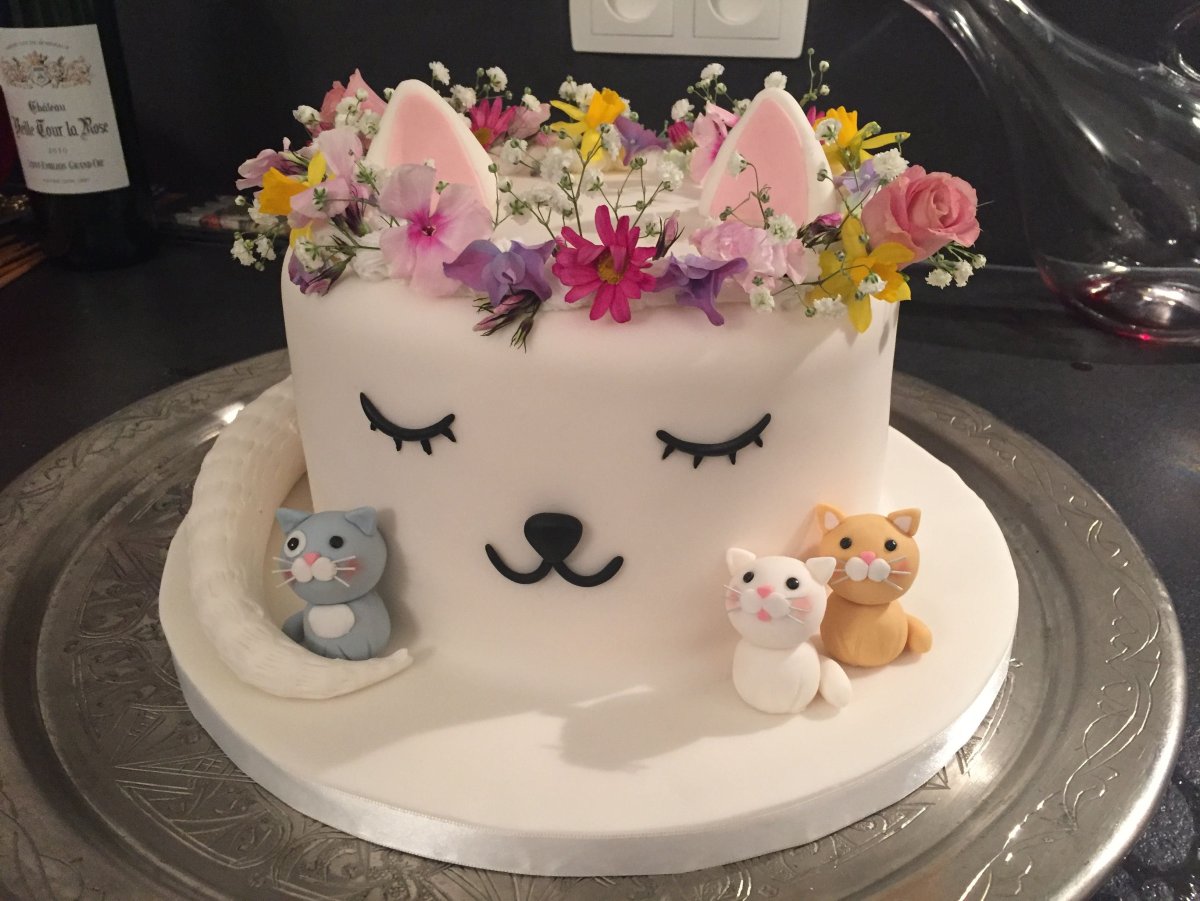 Торт с кошечкой для девочки
