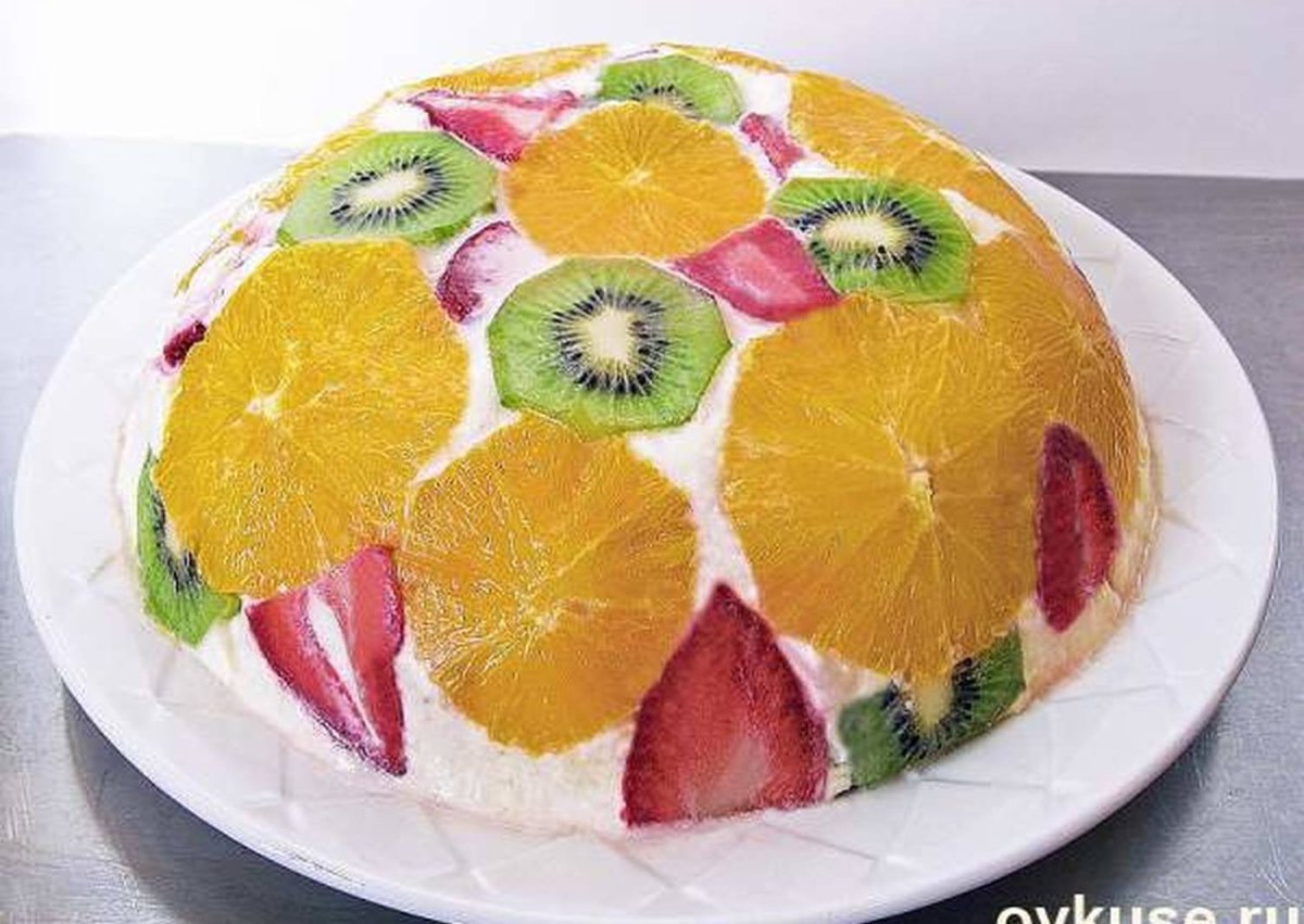 Чизкейк с клубникой и желе