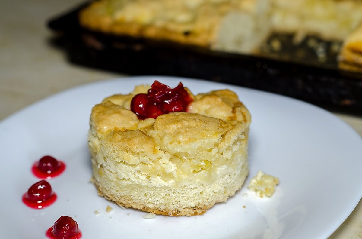 Кексики с творожной начинкой