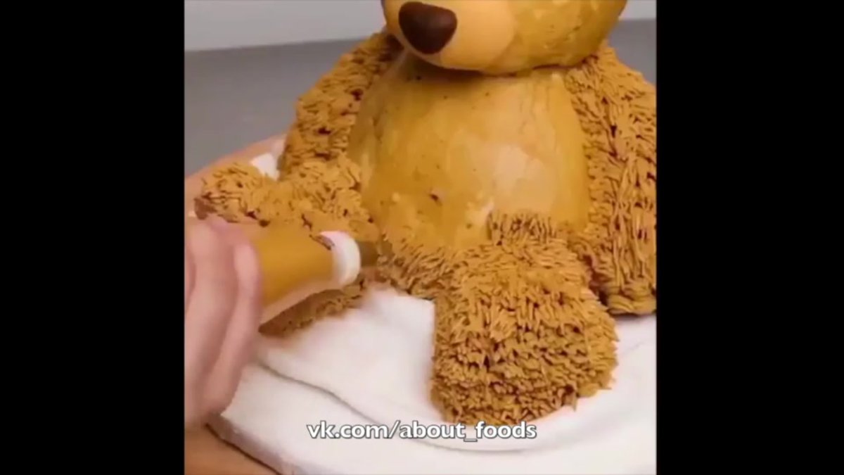 Декор мишка шоколадный золотой