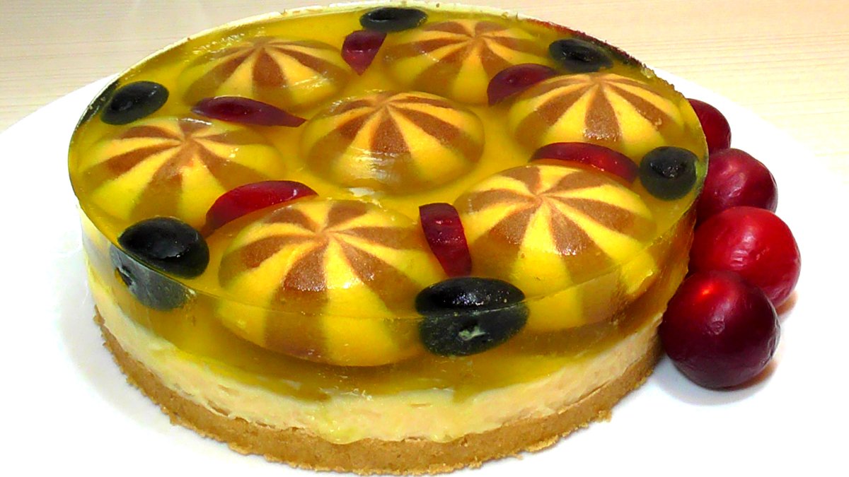 Торт киви желе