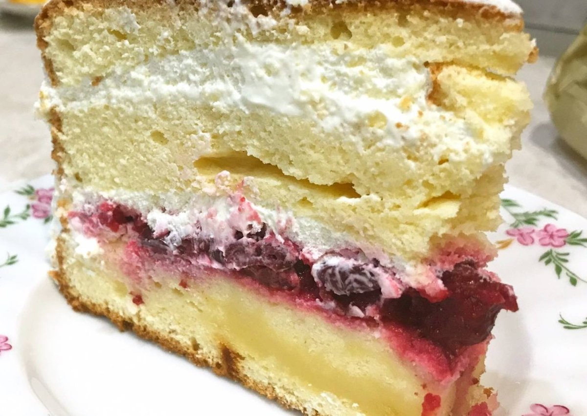 Торт с вишней и маскарпоне
