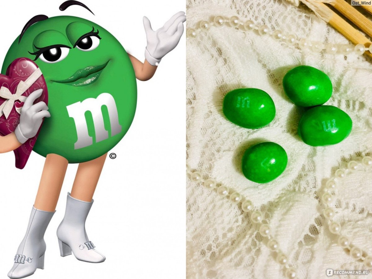 M M'S красный и желтый