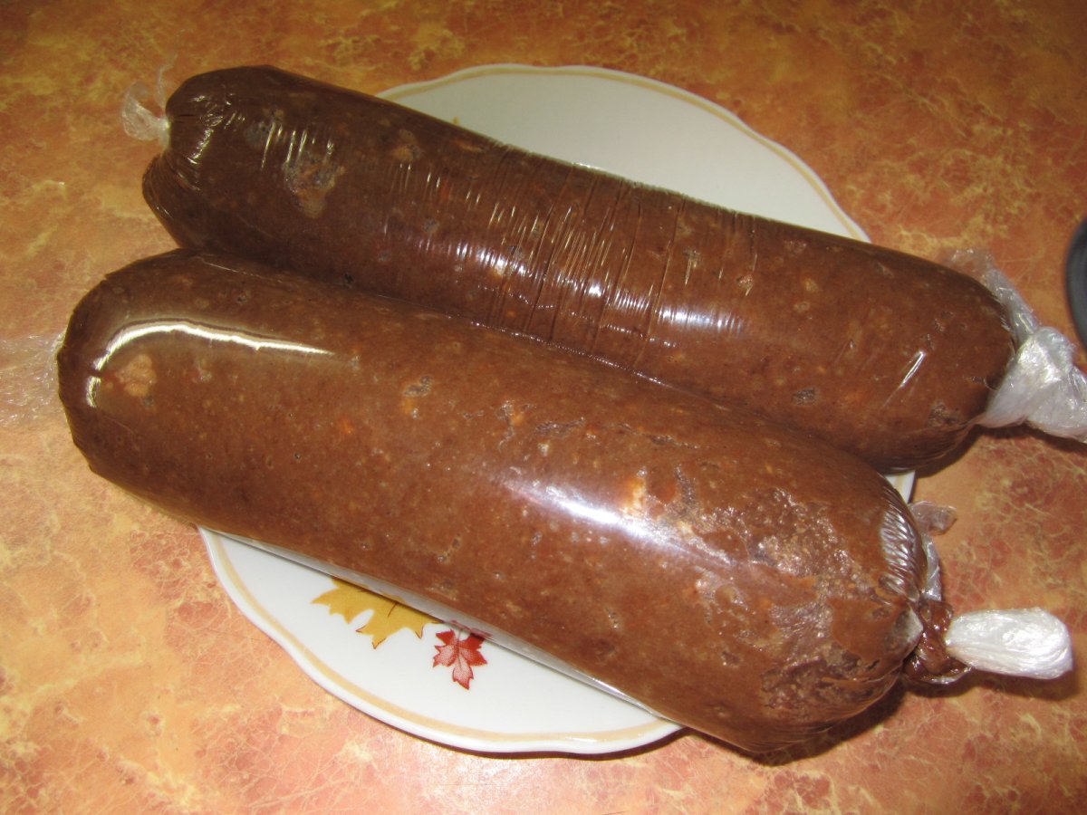 Торт колбаска из печенья