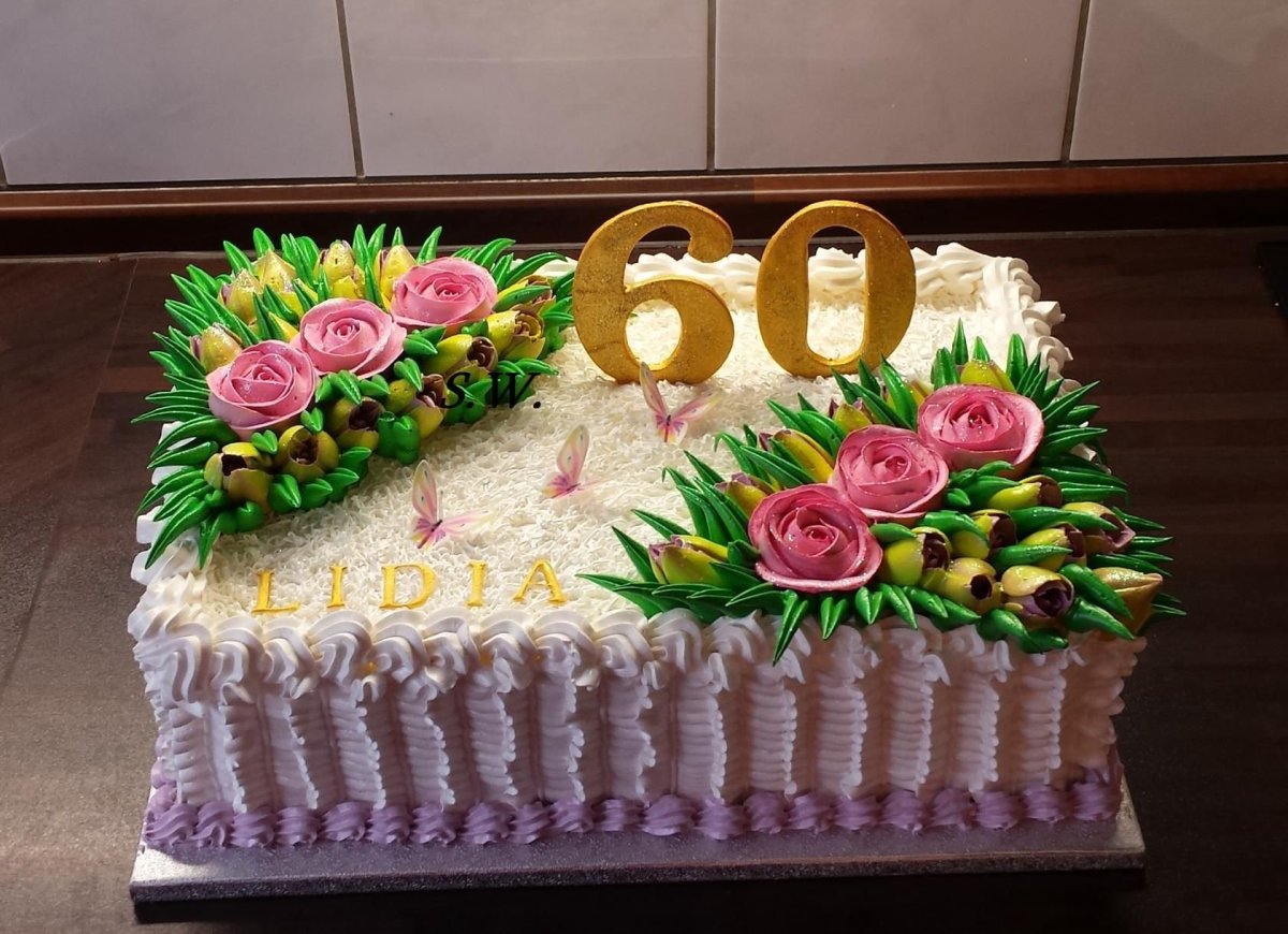 Украшение торта на 70 лет